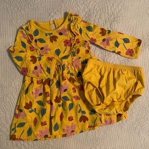 Baby girl fall dress and matching bloomers
